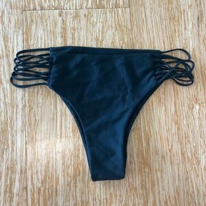 Black Strappy Bikini Bottom